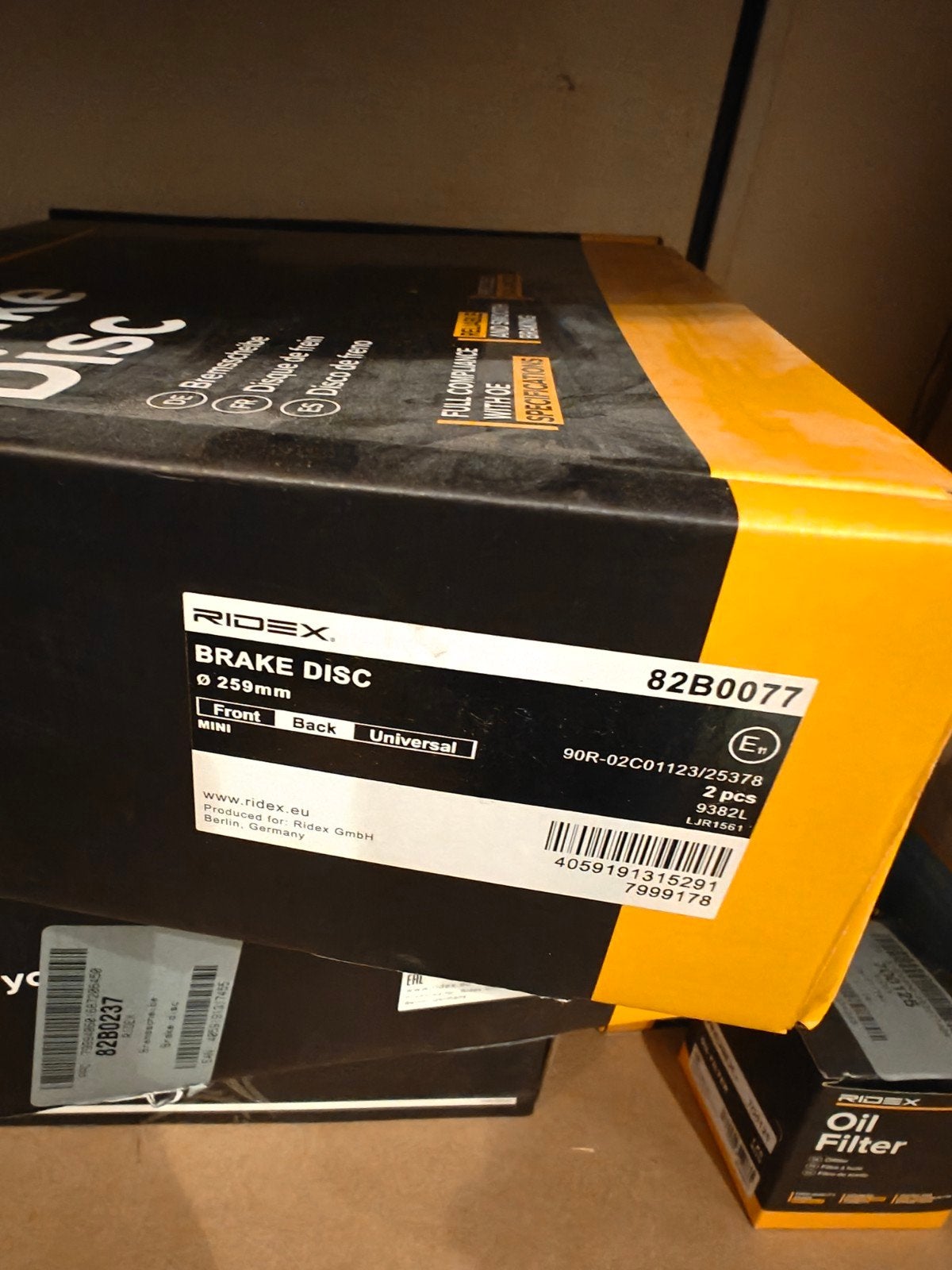 Remschijven voor MINI COOPER - RIDEX 82B0077, Ophalen of Verzenden, Nieuw, Mini