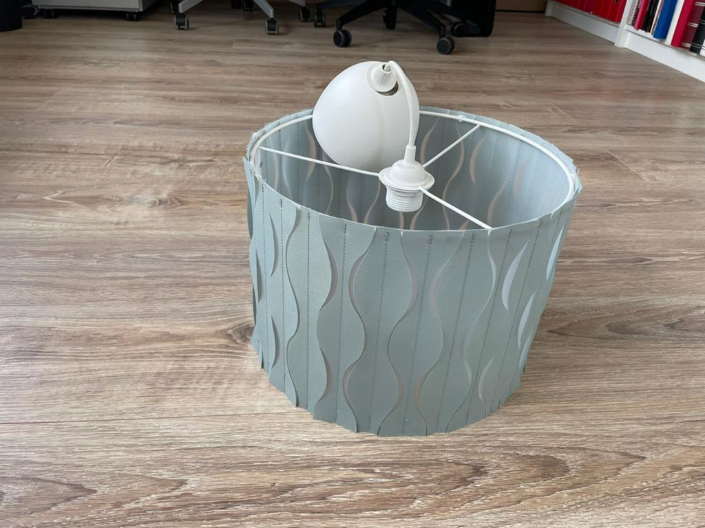 Lampenkap (baby)kamer mintgroen, Ophalen, Zo goed als nieuw, Grijs, Rond