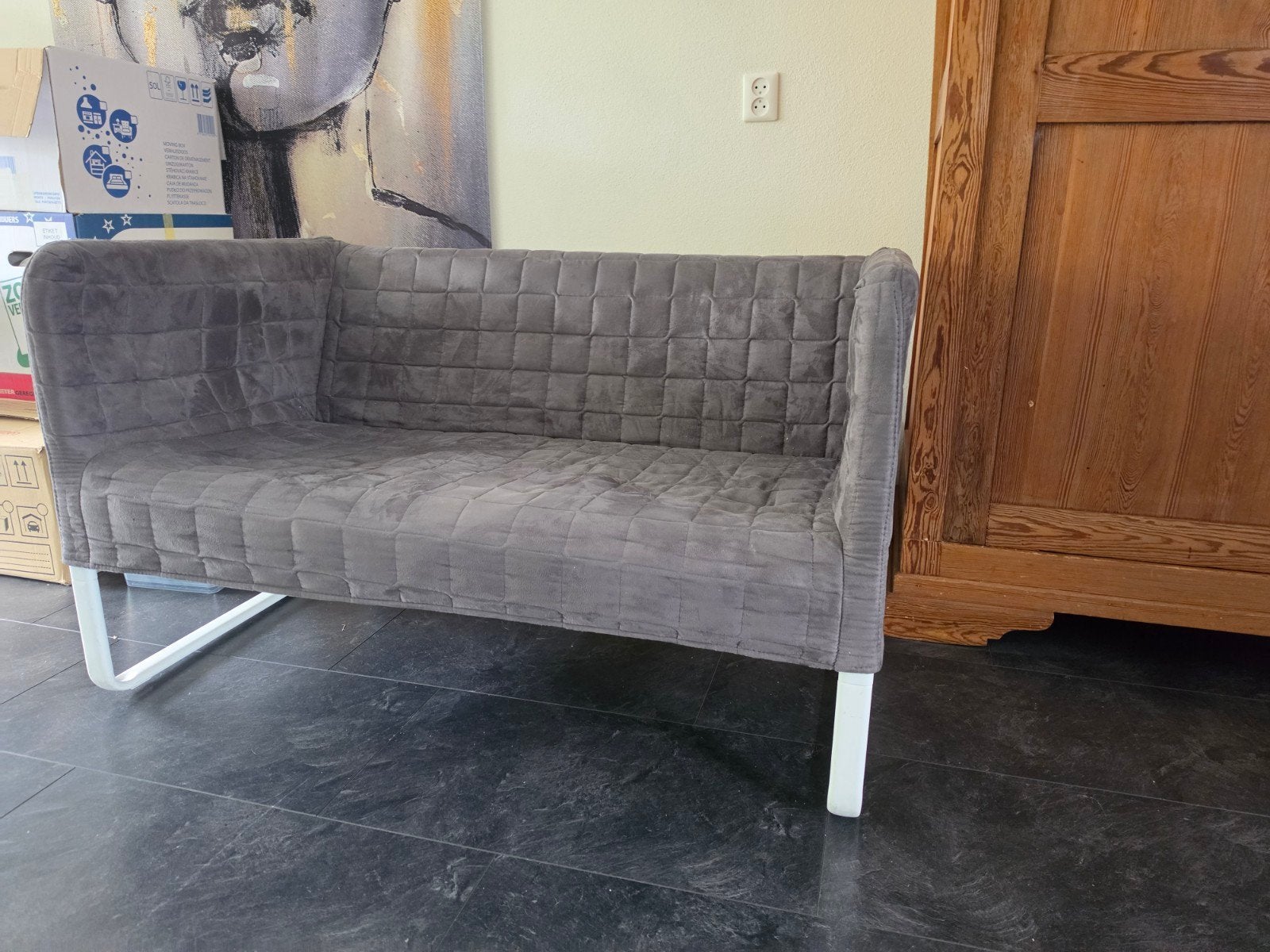 ikea bankje grijs, Ophalen, Hout, 200 cm of meer, 150 tot 200 cm
