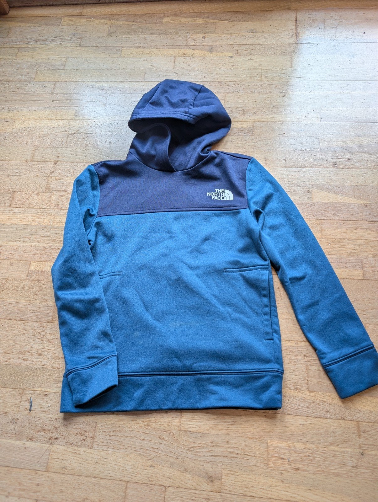 The North Face Hoodie - Blauw/Donkerblauw junior M, Ophalen of Verzenden, Gebruikt, Jongen