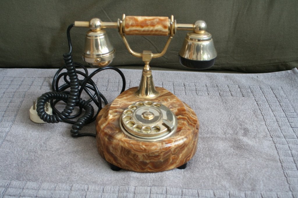 Antieke zeer mooie oud telefoon van marmer telefoon, Antiek en Kunst, Ophalen of Verzenden