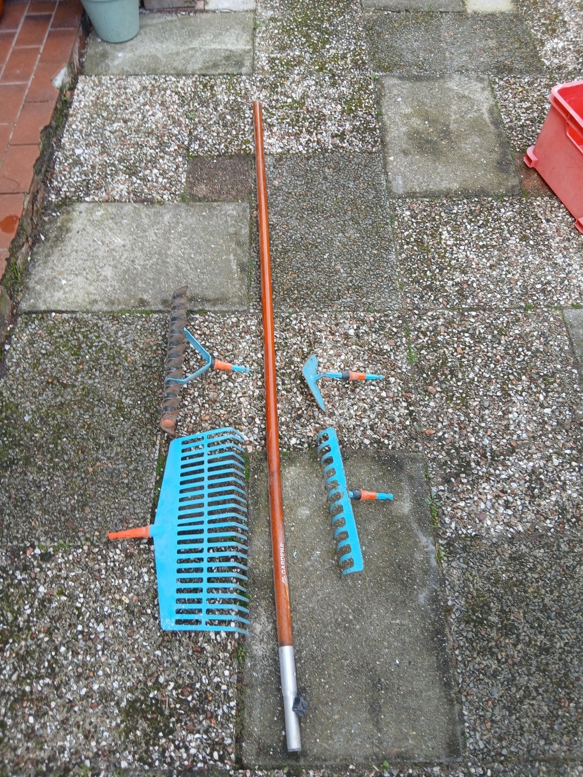 Gardena Combisystem Tuin Gereedschap Set, Tuin en Terras, Ophalen, Gebruikt, Hark, Gardena