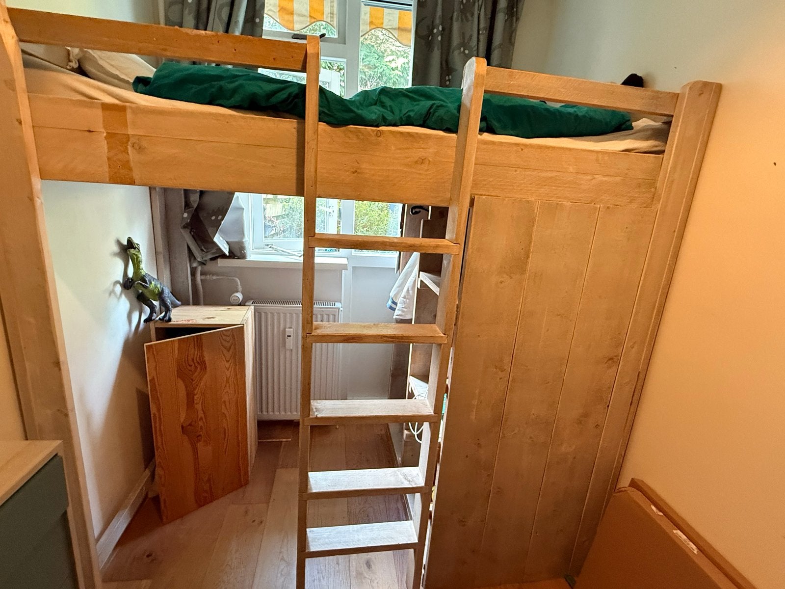 Aangepaste hoogslaper van steigerhout (191 cm lang), Ophalen, Gebruikt, Hoogslaper, Eenpersoons