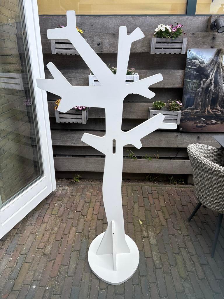 Houten witte boom kapstok / decoratie, Huis en Inrichting, Ophalen, Gebruikt, 100 tot 150 cm, Staande kapstok