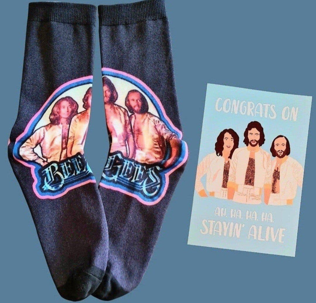 THE BEE GEES SOKKEN + VERJAARDAGS KAART THE BEE GEES, Kleding | Heren, Ophalen of Verzenden, Nieuw