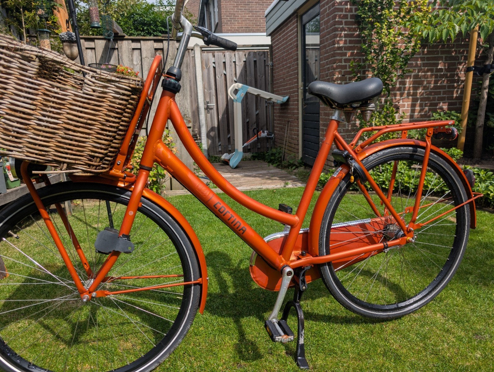 Cortina U4 Transport fiets oranje orange, Ophalen, Terugtraprem, Cortina U4 Transport, Versnellingen