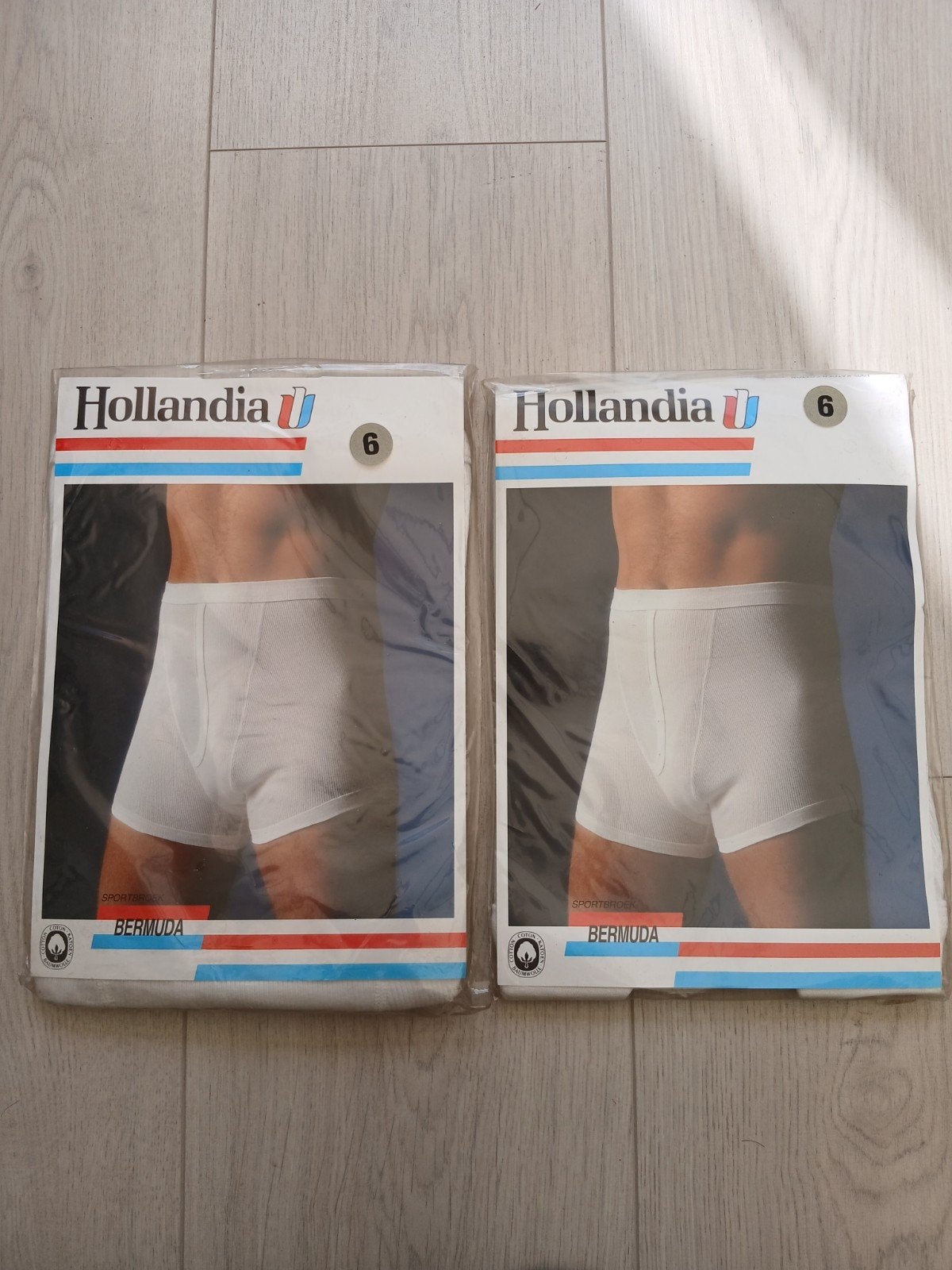 2 nieuwe witte Hollandia onderbroeken - Maat L, Kleding | Heren, Ophalen of Verzenden, Wit, Hollandia, Boxer