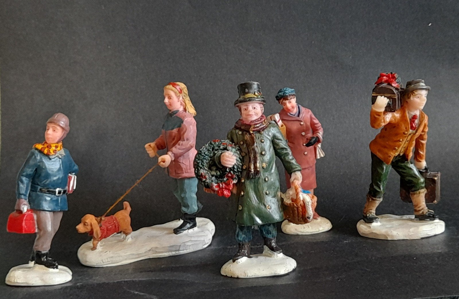 lemax kerst figuren set f12 kerstdorp kersthuisjes, Verzenden