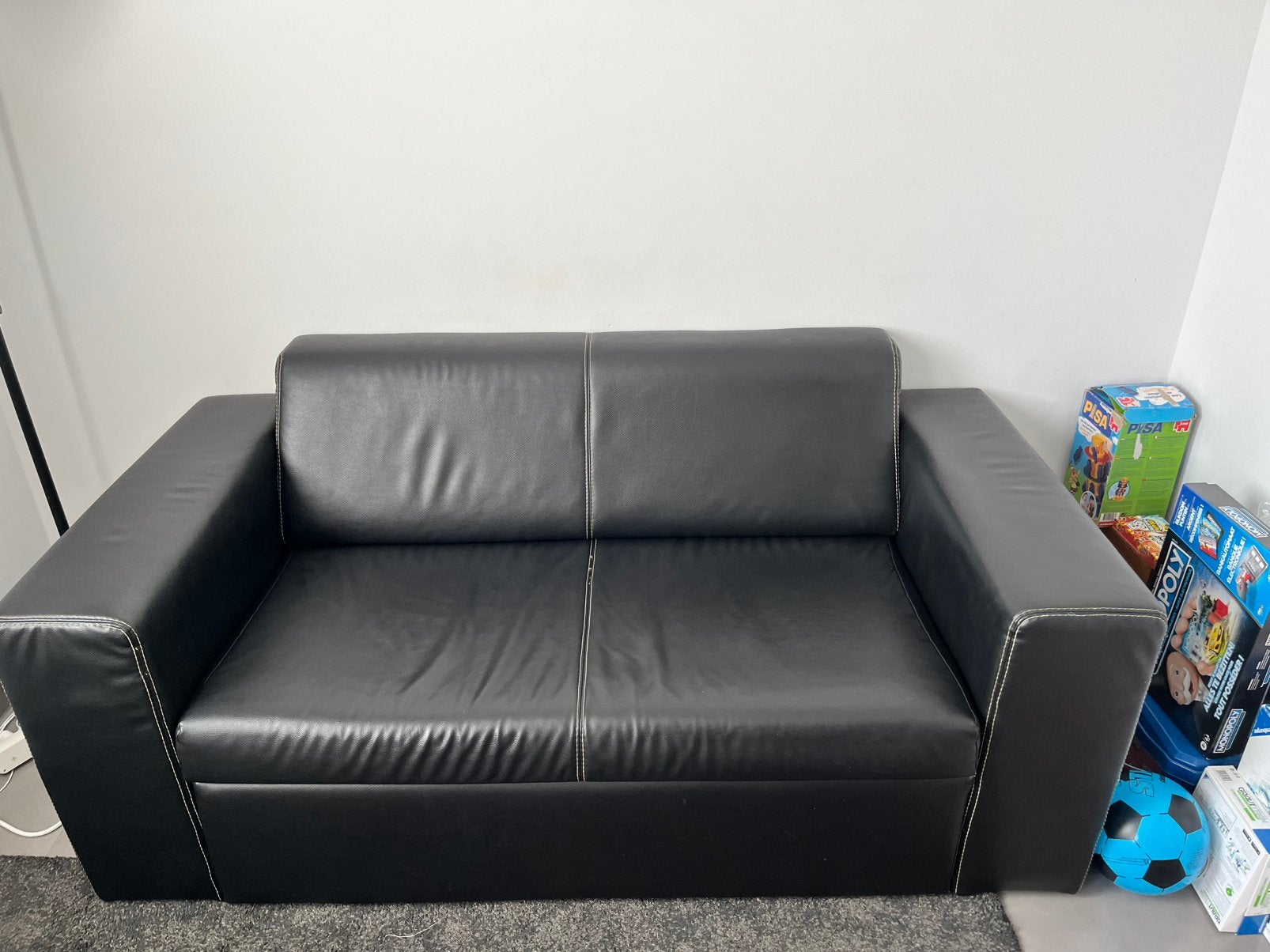 Comfortable slaap/zitbank, Ophalen, Gebruikt, Zwart, Overige maten