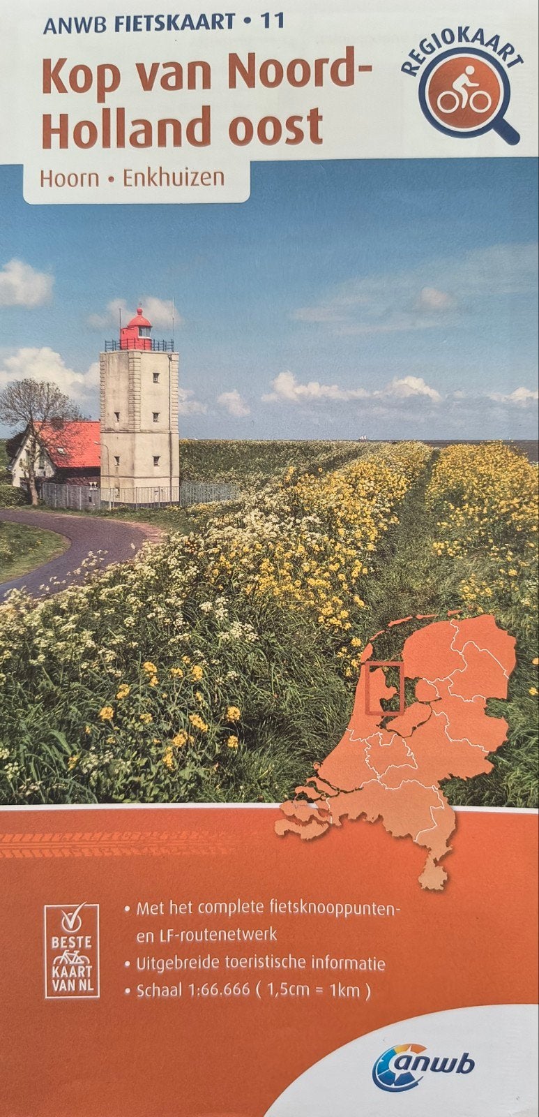ANWB Fietskaart 11: Kop van Noord-Holland Oost, ANWB, 2000 tot heden, Nieuw, Ophalen of Verzenden