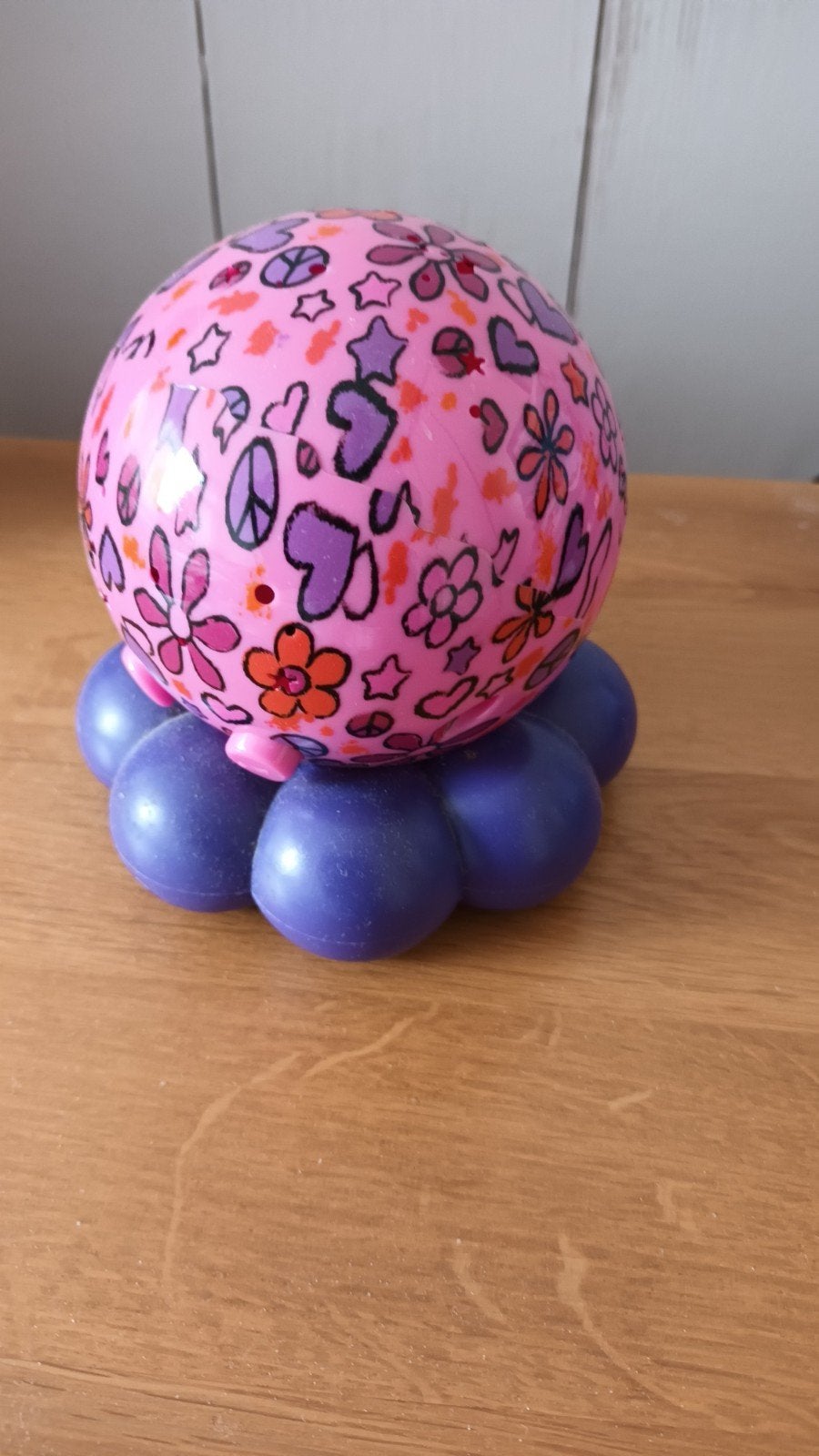 Leuke disco lamp in bloemvorm - Meerkleurig licht, Ophalen, Gebruikt, Kunststof, Meerkleurig