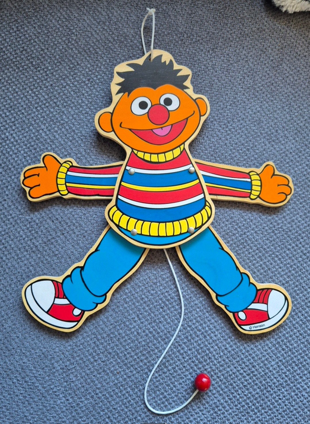 Ernie houten trekpop, Ophalen of Verzenden, Gebruikt, Wanddecoratie