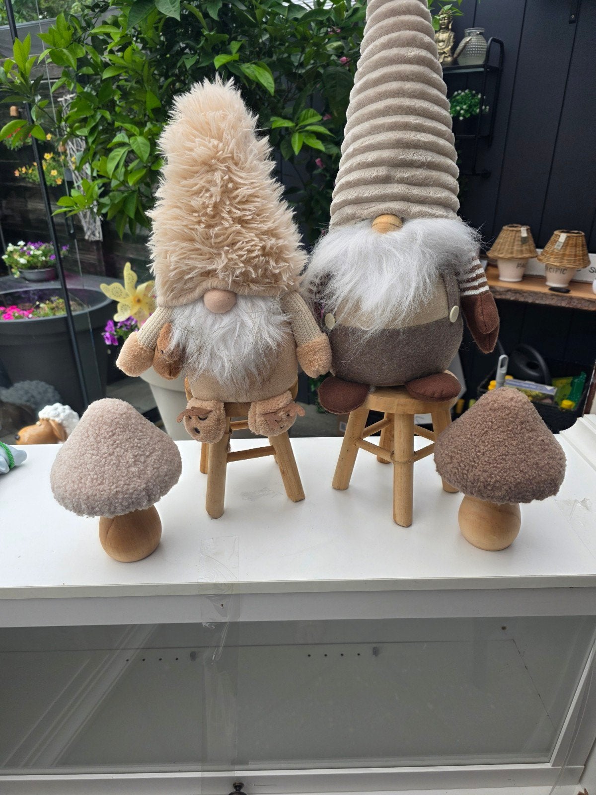 Decoratieve kabouters en paddenstoelen, Meerkleurig, Ophalen of Verzenden, Textiel, Landelijk