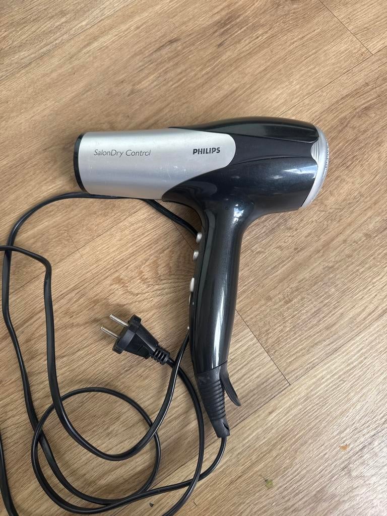 Philips SalonDry Control Föhn 2100W - Zwart/Zilver, Ophalen of Verzenden, Zo goed als nieuw, Haarverzorging