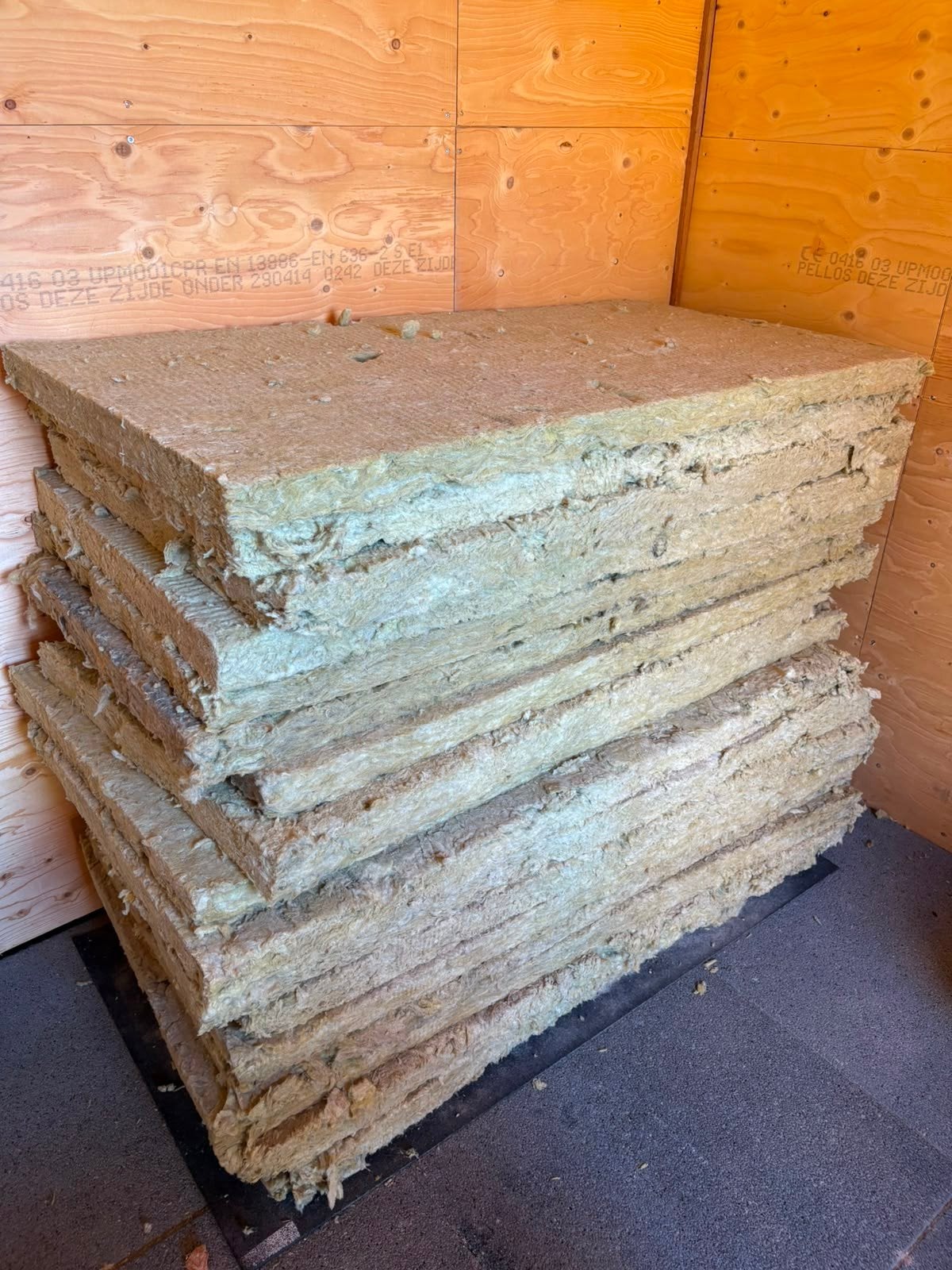 Glaswol 5 cm dik, Ophalen, 4 tot 8 cm, Glaswol, Gebruikt
