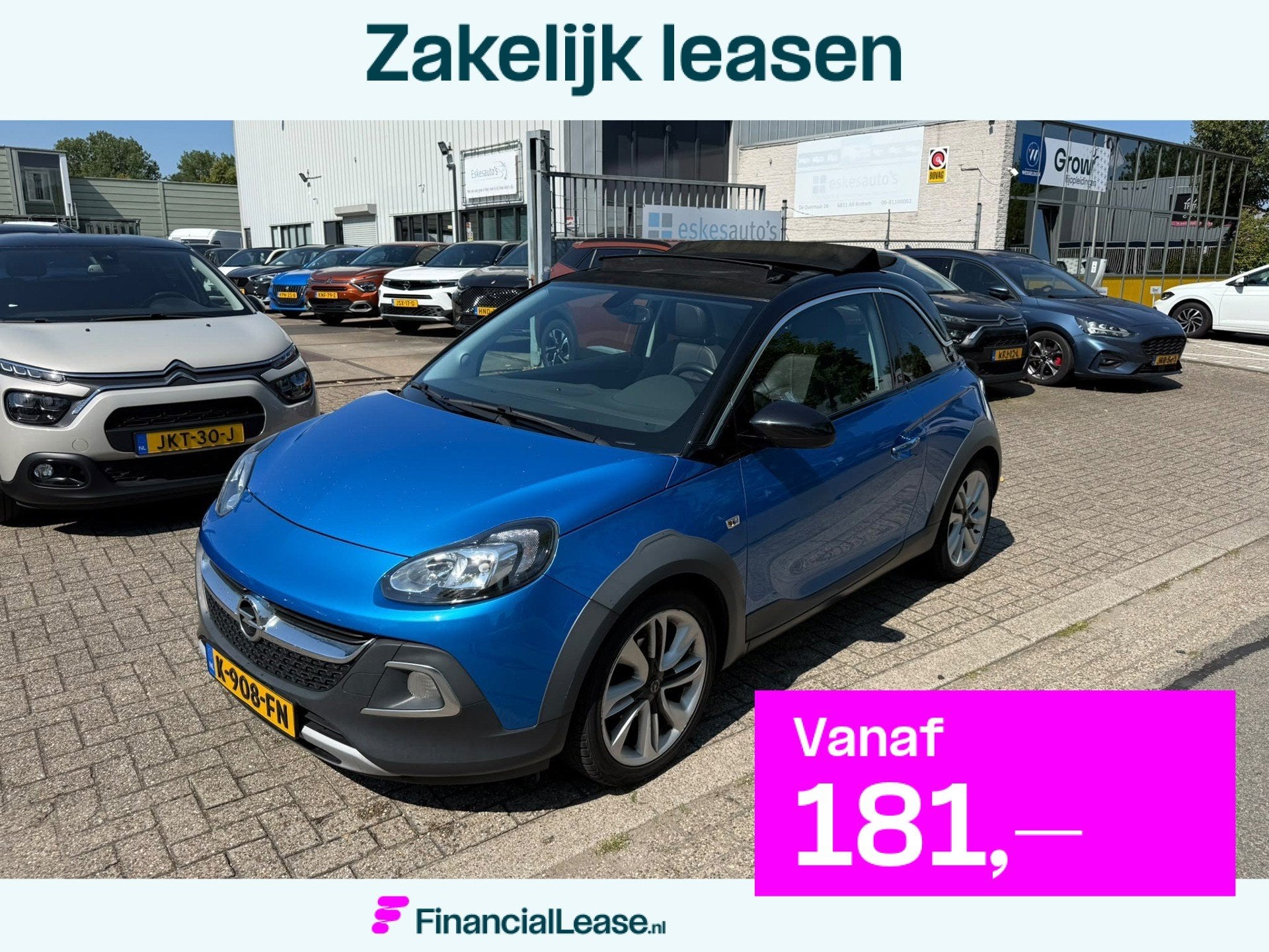 Opel ADAM 1.0 Turbo Rocks, Cabrio, Airco, Stoel/stuur verwar, Voorwielaandrijving, ADAM, Euro 6, 1041 kg