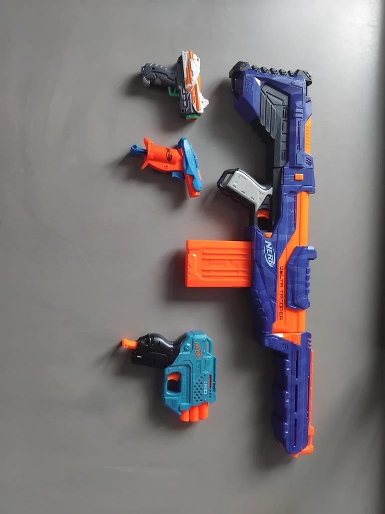 Nerf Blaster Set: Delta Trooper, Trio, en 2 kleine blasters, Ophalen, Gebruikt, Jongen of Meisje