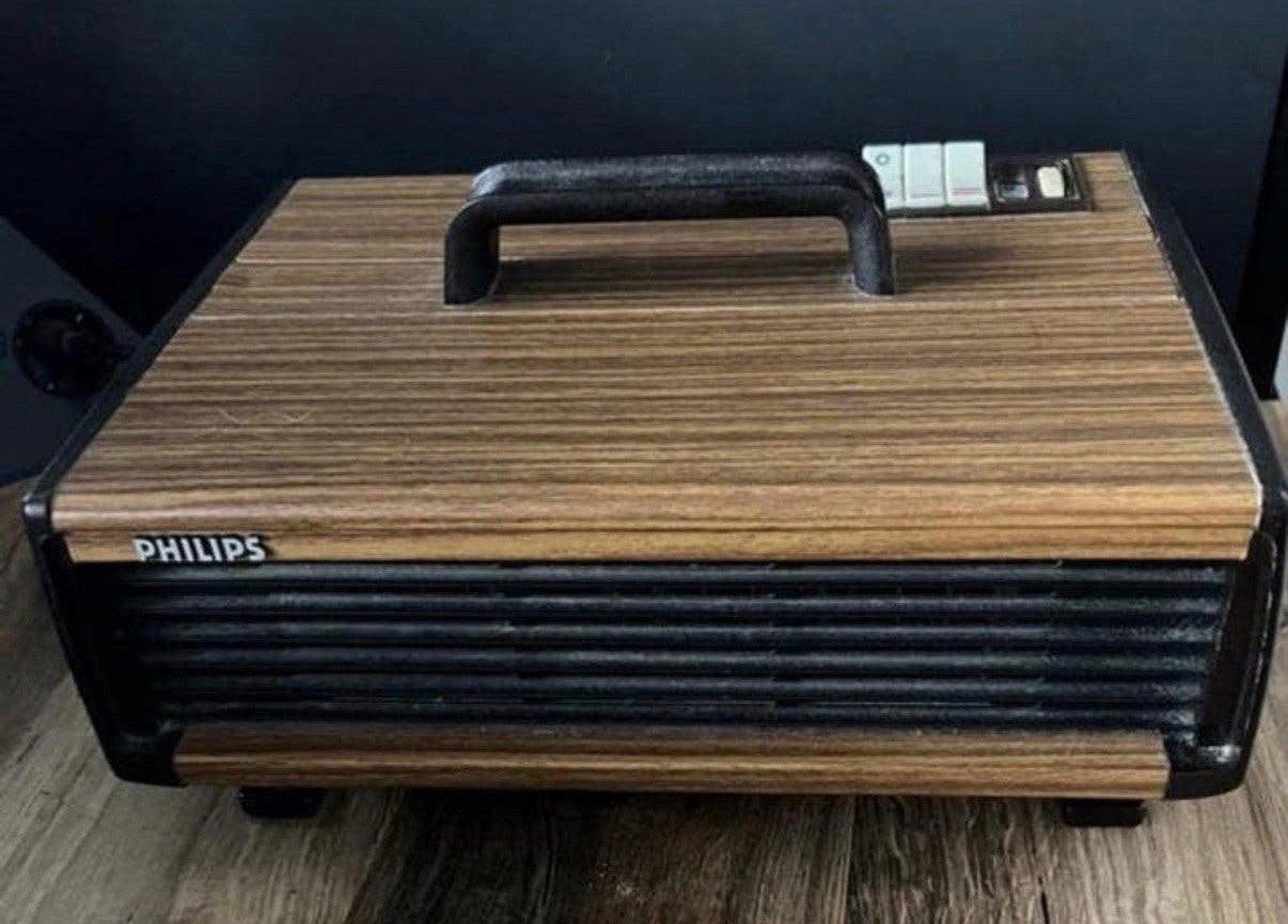 Retro vintage Philips draagbare heather / ventilator, Ophalen of Verzenden, Zo goed als nieuw, Tafelventilator