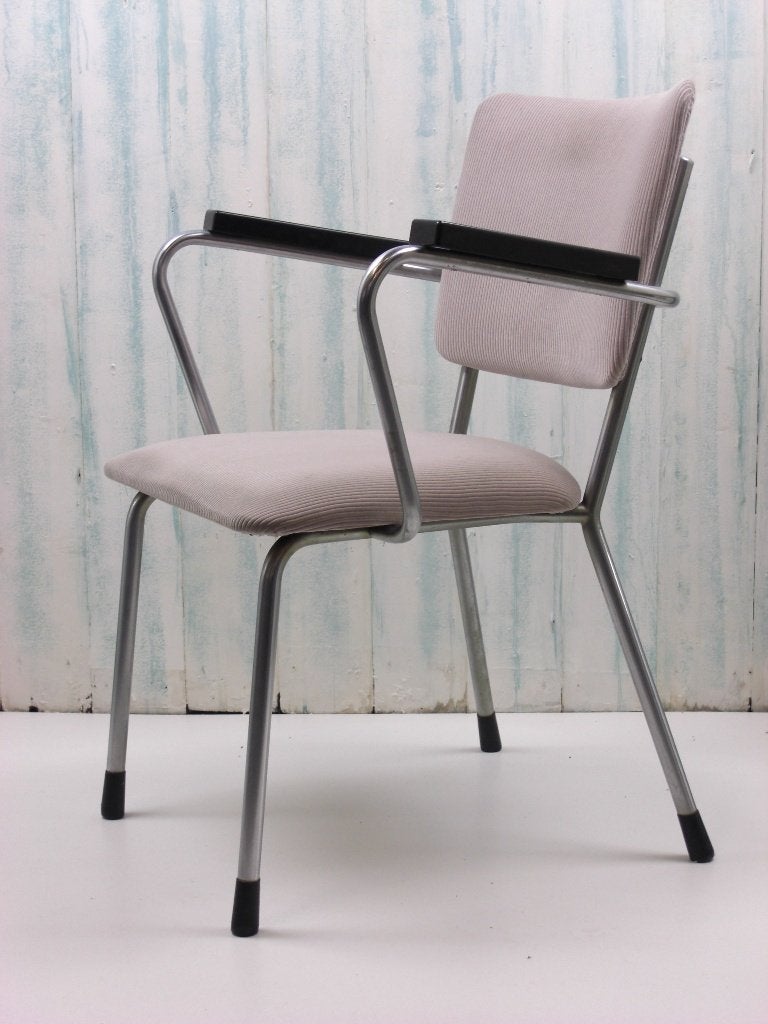 Gispen 352 Vintage eetkamerstoel, Ophalen, Gebruikt, Blauw, Overige materialen