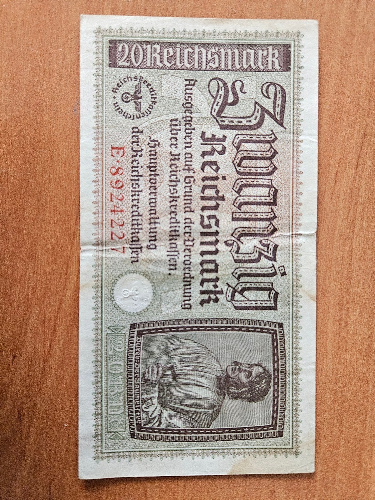 20 Reichsmark Duitsland WWII, Ophalen of Verzenden, Duitsland, Los biljet