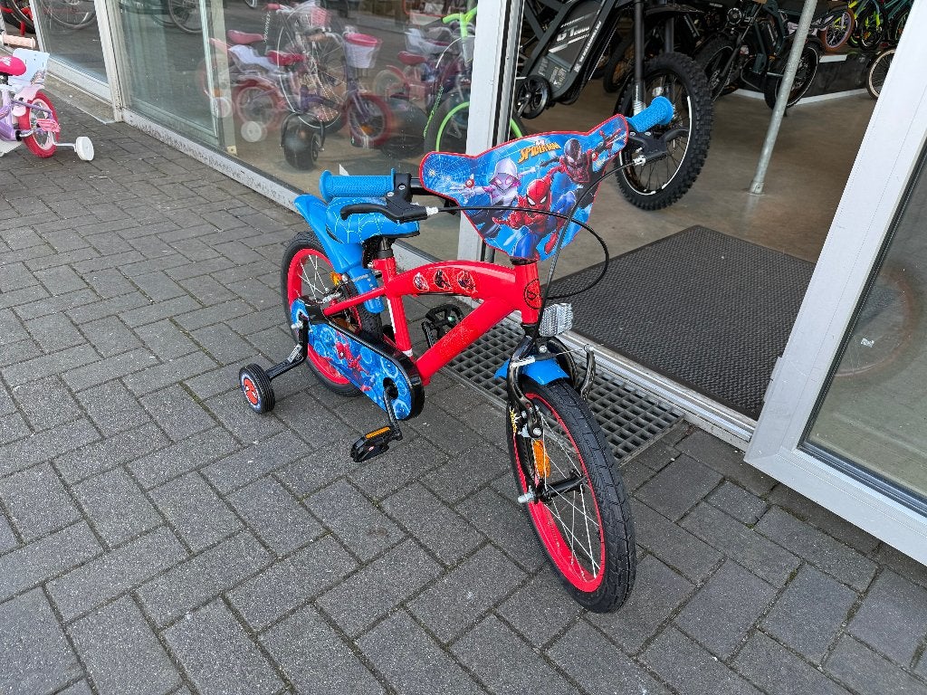 FIETSMASTER Spider-Man Kinderfiets - Jongens - 16 inch OP=OP, Fietsen en Brommers, Velgrem, Nieuw, Handrem, 16 inch