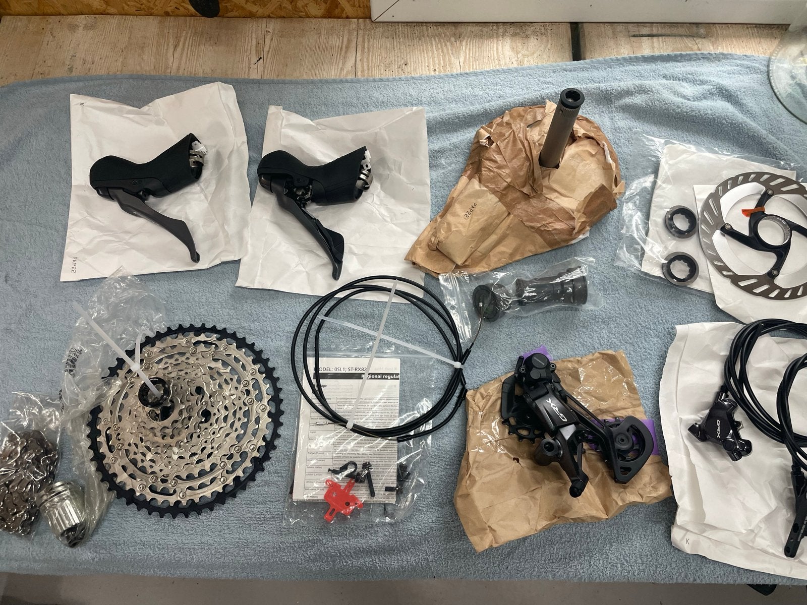Shimano GRX820 1x12 Groepset - Nieuw (inc lagers en freehub), Fietsen en Brommers, Nieuw, Ophalen of Verzenden, Gravelbike, Derailleur of Ketting