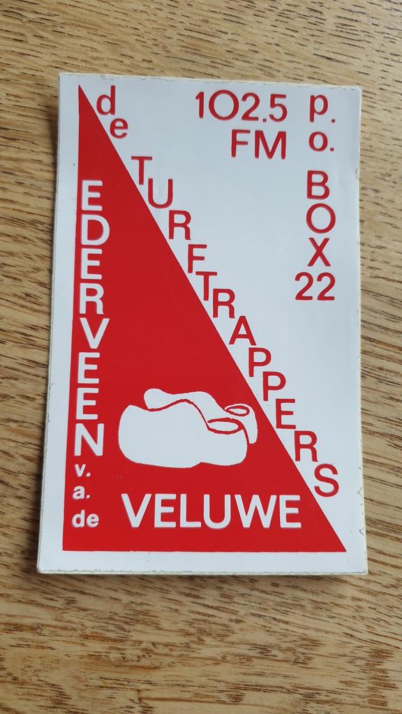 Stickers piraat piratenzender EDERVEEN De Turftrappers, Ophalen of Verzenden, Zo goed als nieuw