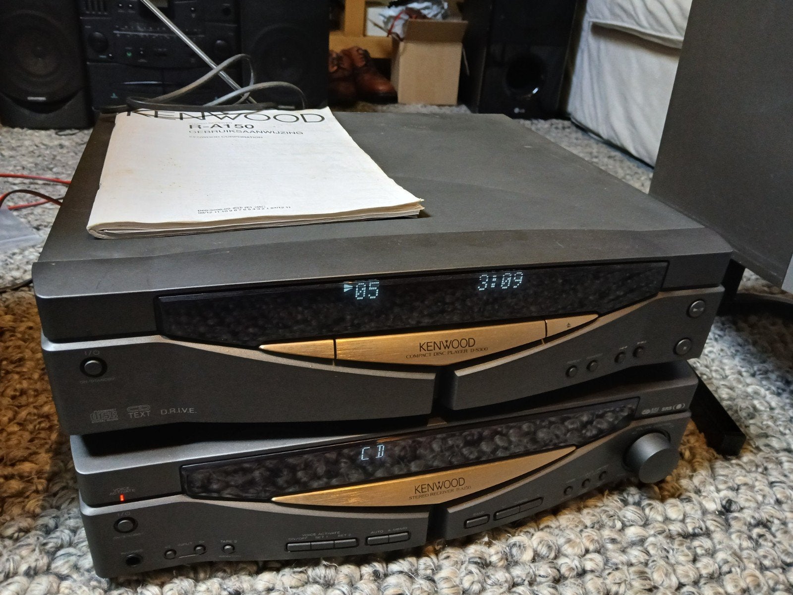 KENWOOD R-A150 en D-S 300 Hifi Set met CD-speler en radio, Audio, Tv en Foto, Ophalen, Gebruikt, Overige merken