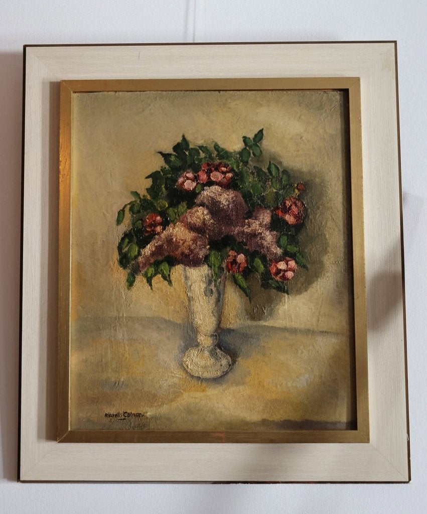 Karel Marinus Hendrikus Colnot 1921-1996 schilderij bloemen, Antiek en Kunst, Bloemen, Doek, Expressionistisch, Ophalen of Verzenden