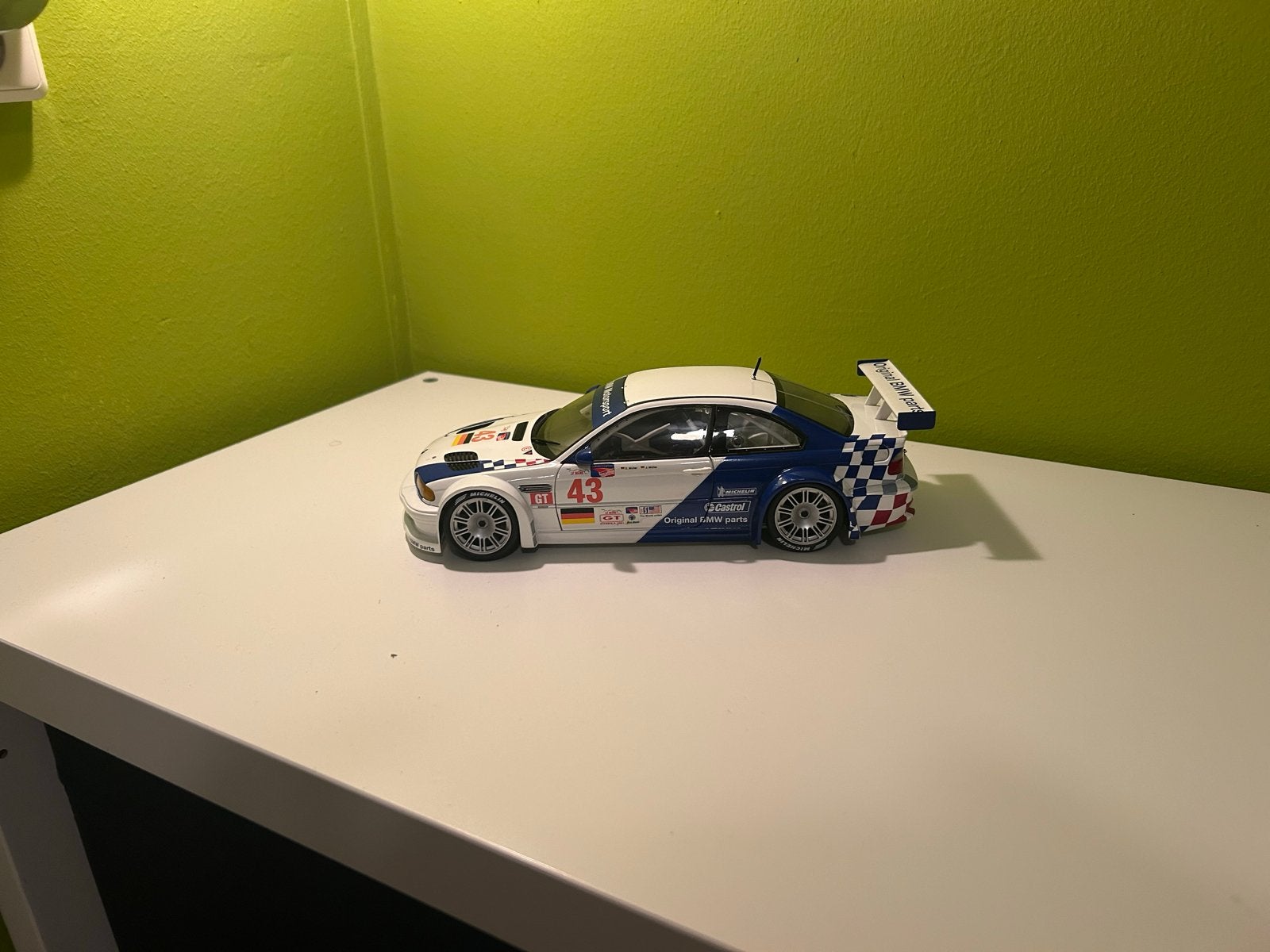 BMW M3 e46 GTR #43, Hobby en Vrije tijd, Verzenden, Zo goed als nieuw, Auto, MiniChamps