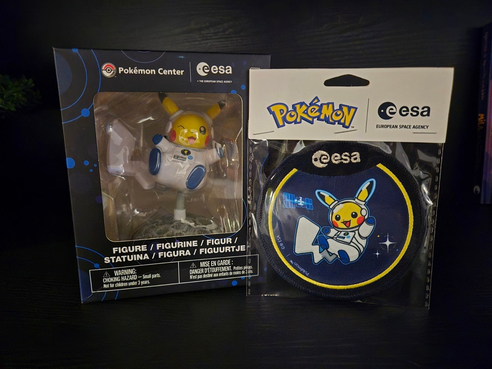 Pokémon Center ESA Pikachu figuur & space patch, Ophalen of Verzenden, Nieuw