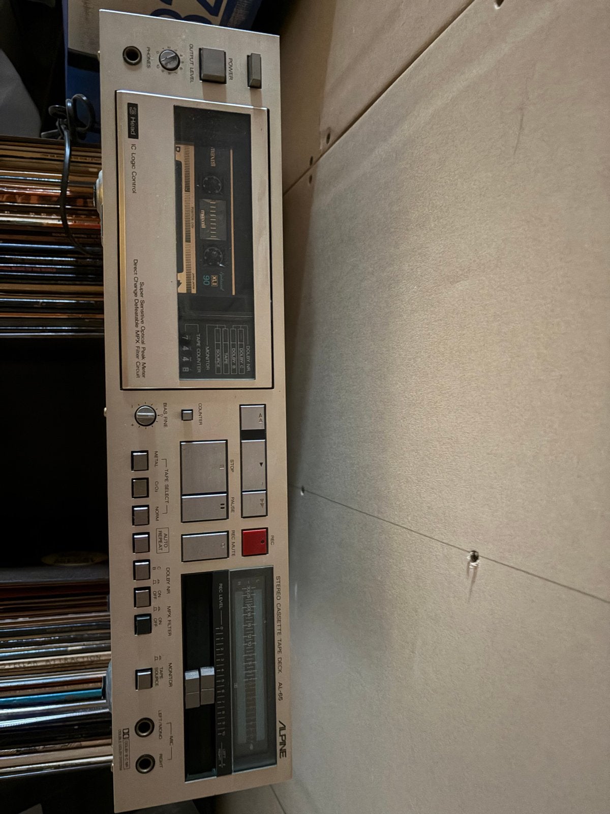 Alpine AL-85 Stereo Cassettedeck - Vintage Hifi, Audio, Tv en Foto, Cassettedecks, Ophalen of Verzenden, Enkel, Overige merken