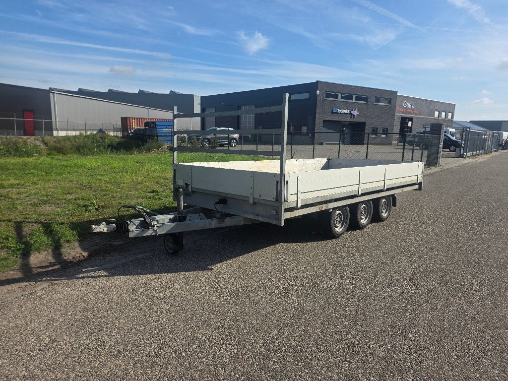Nette Hulco 3 assige plateau aanhanger Multitransporter 3500, Auto diversen, Ophalen, Gebruikt