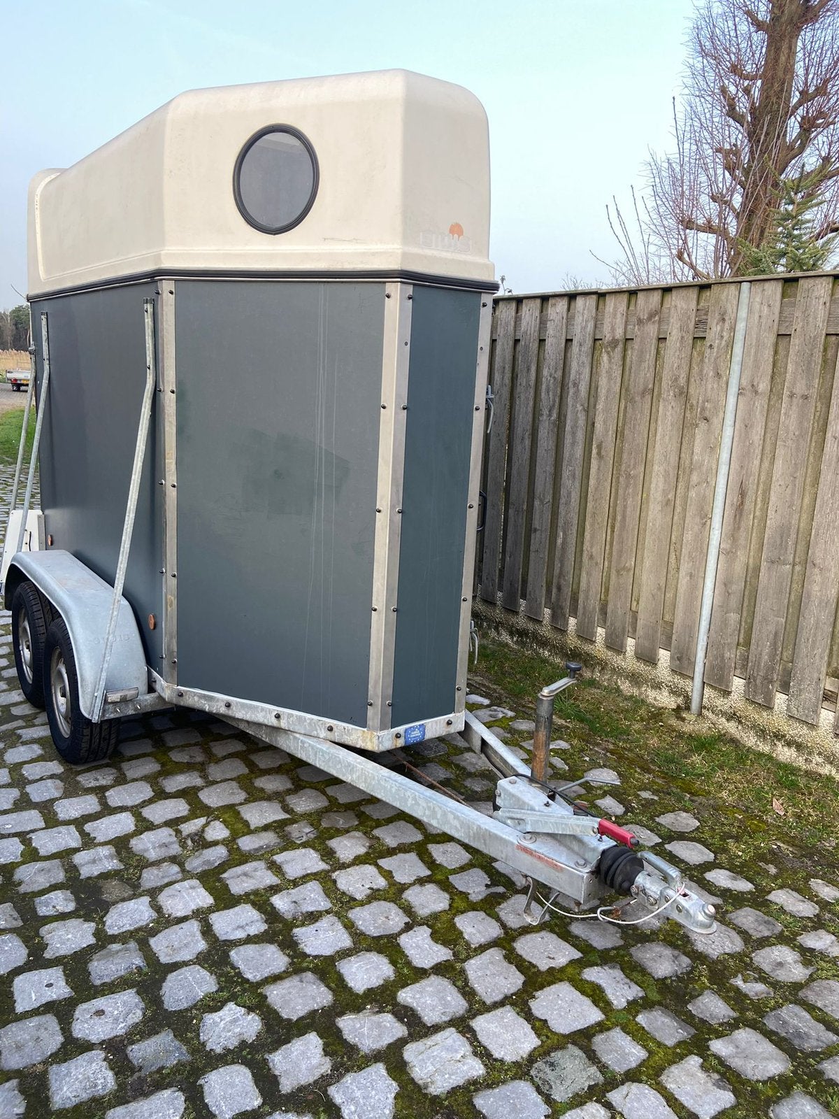 Sluijs paardentrailer 1,5 paards, Ophalen, Hout, 1½-paards trailer