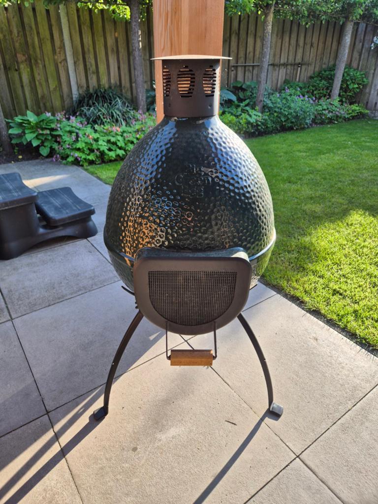 Big green egg chiminea, Tuin en Terras, Ophalen, Zo goed als nieuw