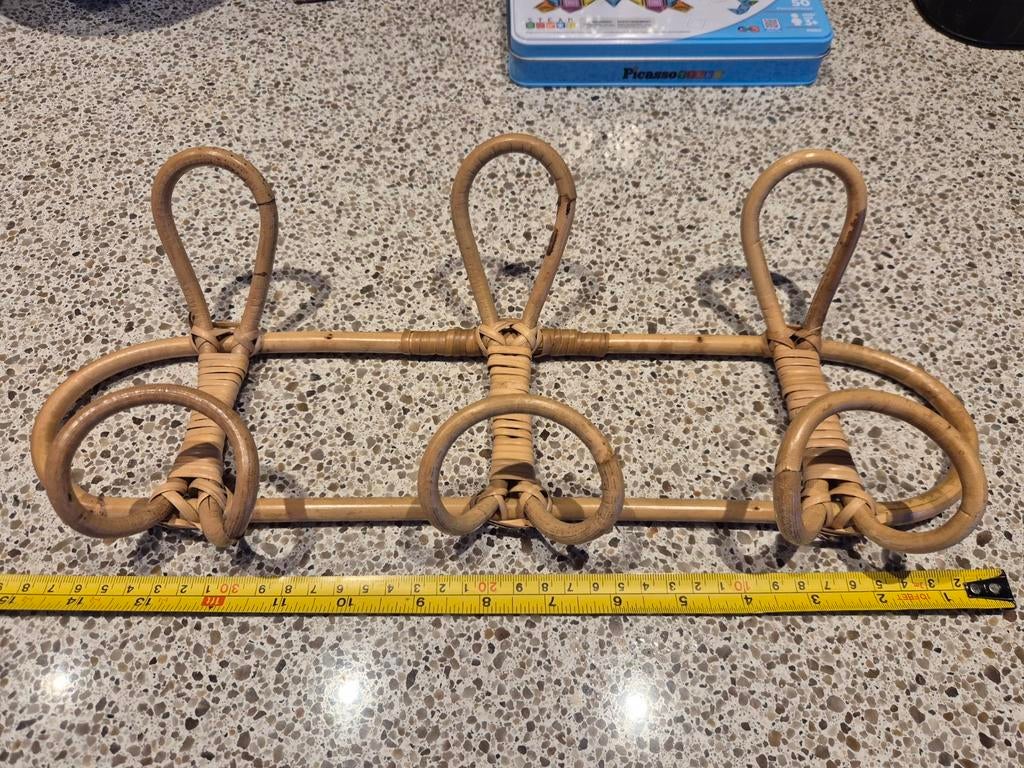 Rotan kledinghanger 39x15 cm - Vintage stijl, Ophalen of Verzenden, Gebruikt, Overige typen