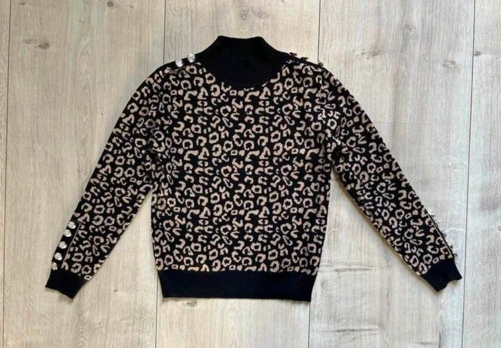 May panter print trui - Maat: S, Ophalen of Verzenden, Zo goed als nieuw, Maat 36 (S)