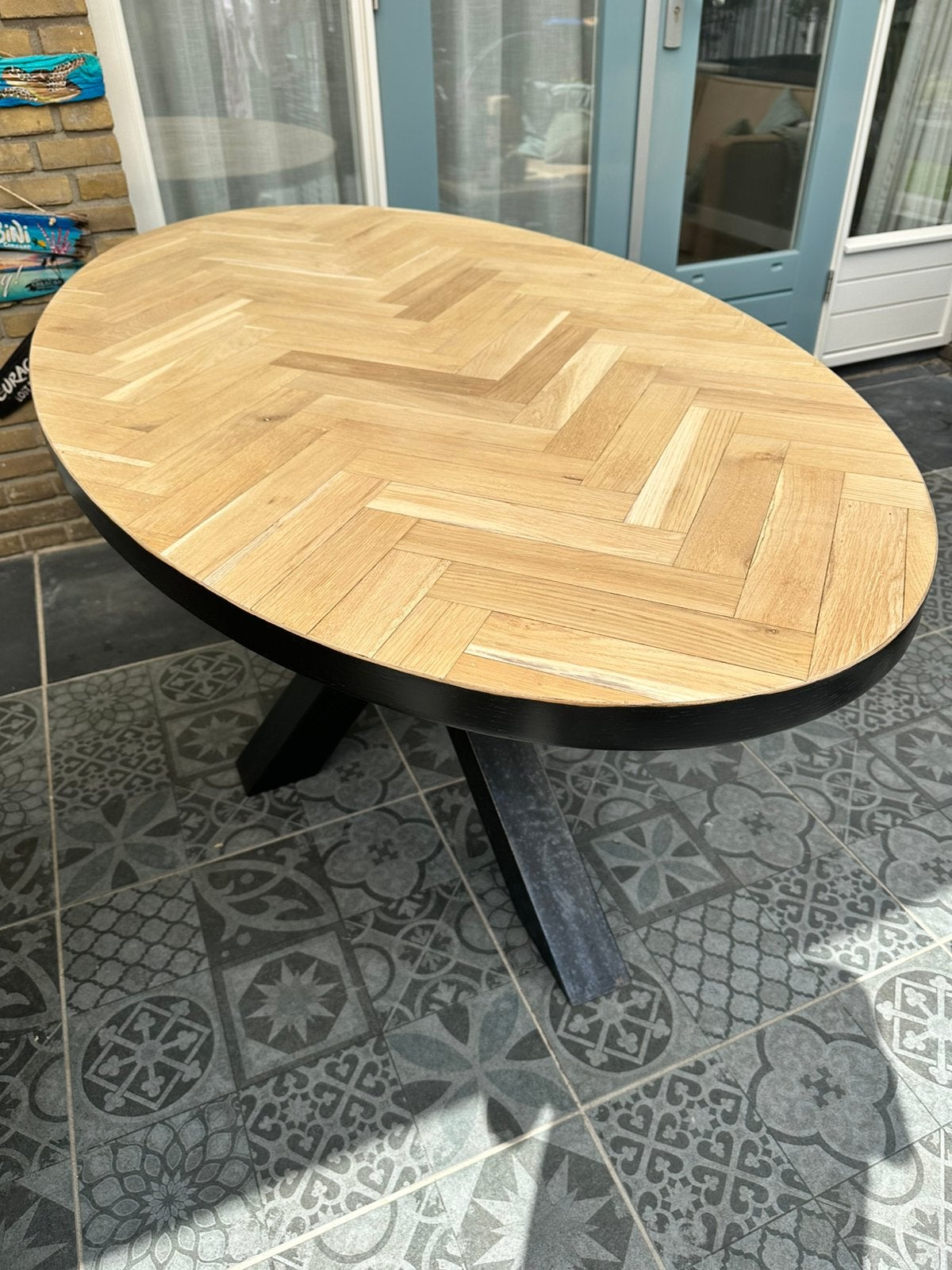 Eiken 180x100, Huis en Inrichting, Tafels | Eettafels, Ophalen, 100 tot 150 cm, 200 cm of meer, Zo goed als nieuw