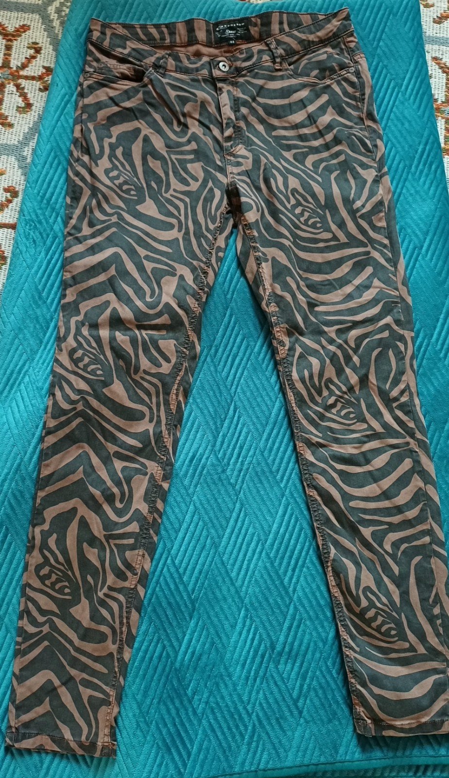 Expresso Zebraprint Broek - Zo goed als nieuw, Bruin, Expresso, Maat 46/48 (XL) of groter, Ophalen of Verzenden