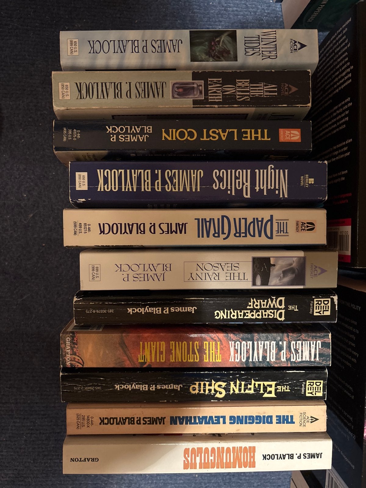11 boeken van James P. Blaylock - Fantasy/Sci-Fi collectie, Boeken, Ophalen of Verzenden, Gelezen