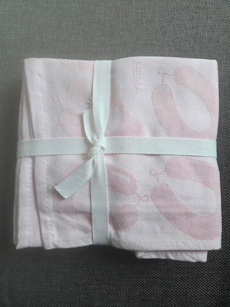 Hema rookworst theedoek en handdoek set roze nieuw, Ophalen of Verzenden, Nieuw, Roze, Theedoek of Handdoek