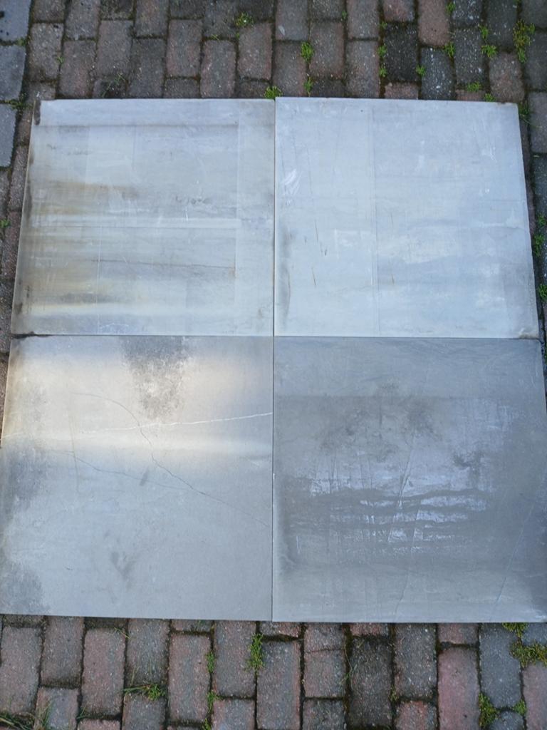 Belgische hardsteen tegels 17st 4m2, Tuin en Terras, Ophalen, Natuursteen, Terrastegels