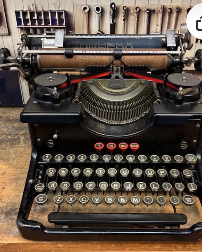 Vintage typemachine, Ophalen, Gebruikt