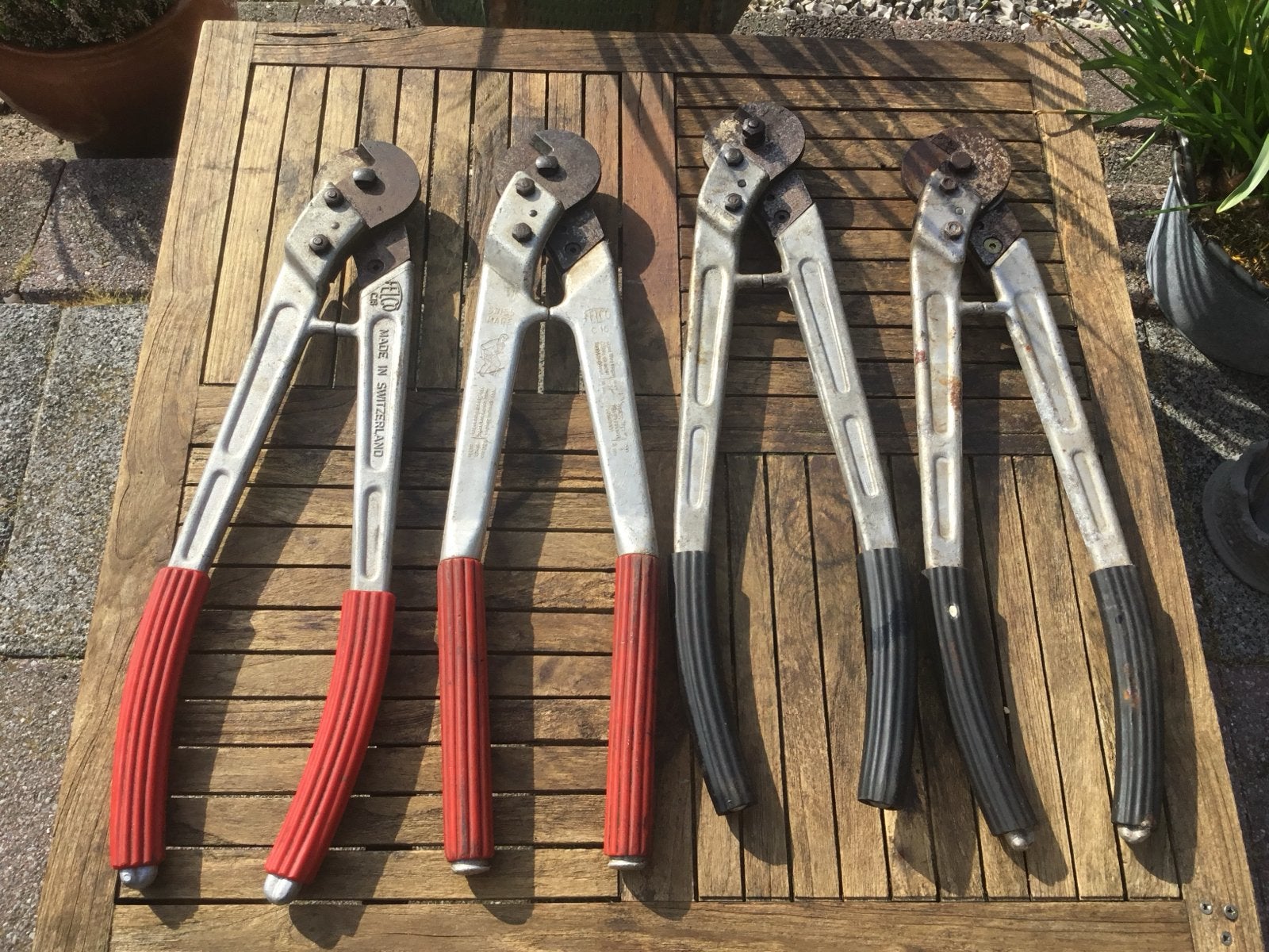 Felco en overige kabelsnijders - Set van 4, Ophalen of Verzenden, Gebruikt, Snijgereedschap, Facom