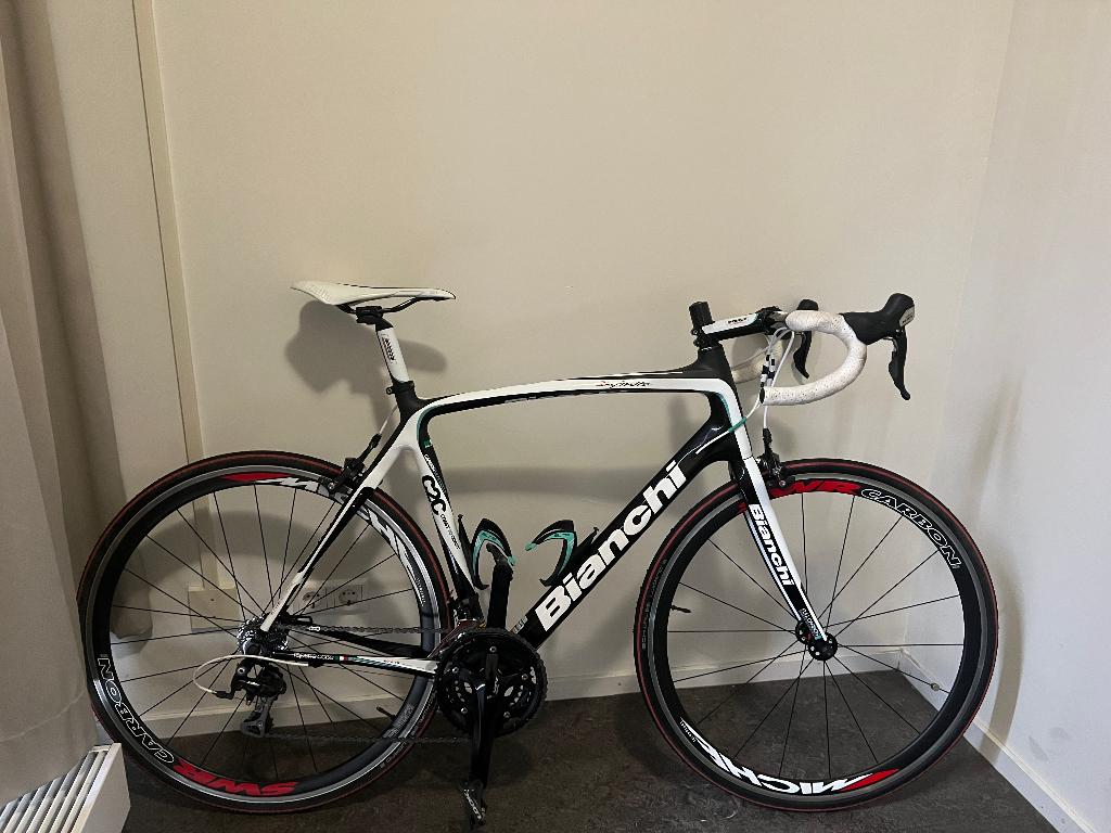 Bianchi Inifito C2C Carbon Frame and Wheel, Carbon, Velgrem, 15 tot 20 versnellingen, Dames