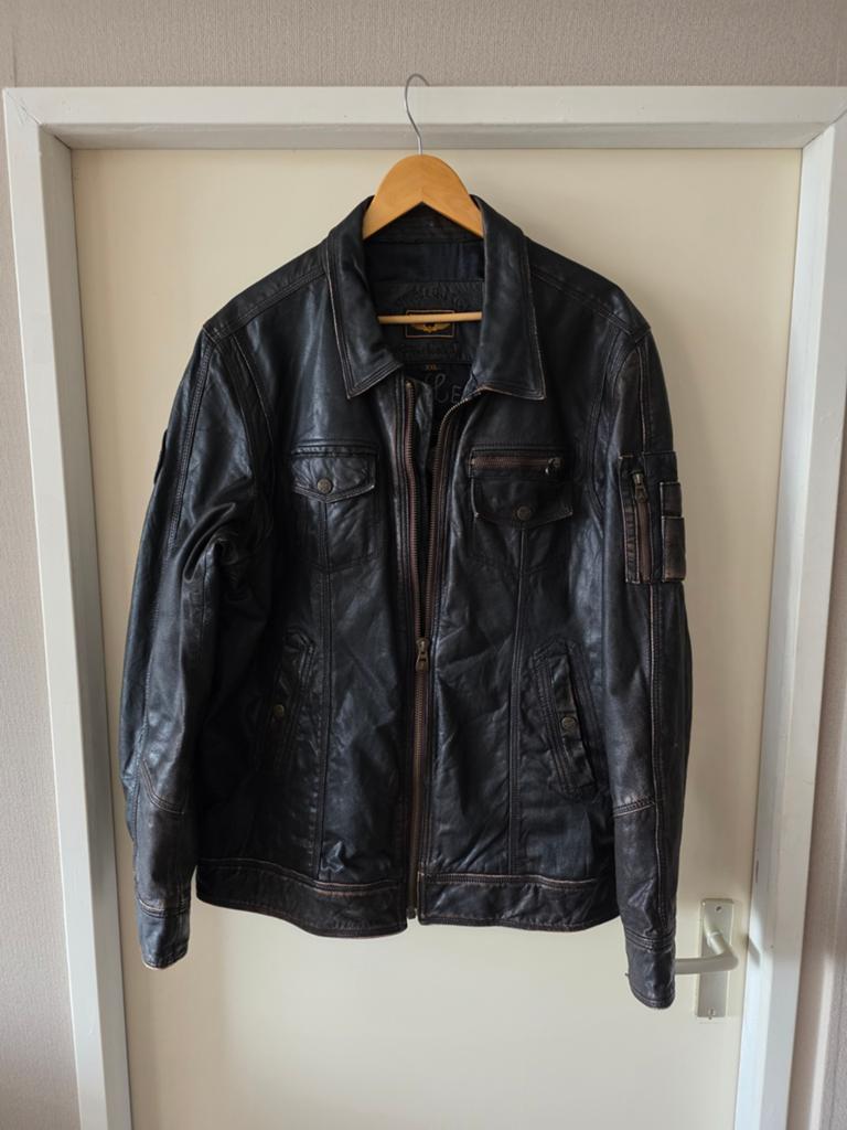 PME Legend Leren Jas - Cargo - bijna niet gedragen. Maat XXL, Ophalen, Bruin, Maat 56/58 (XL), Zo goed als nieuw