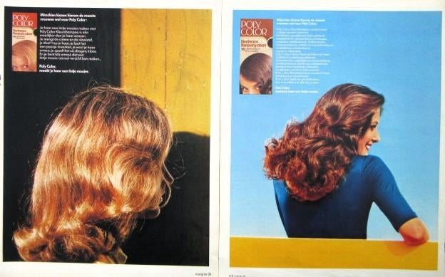 8 vintage advertenties reclames haar producten 80-81 kapper, Ophalen of Verzenden, Gebruikt, Overige typen
