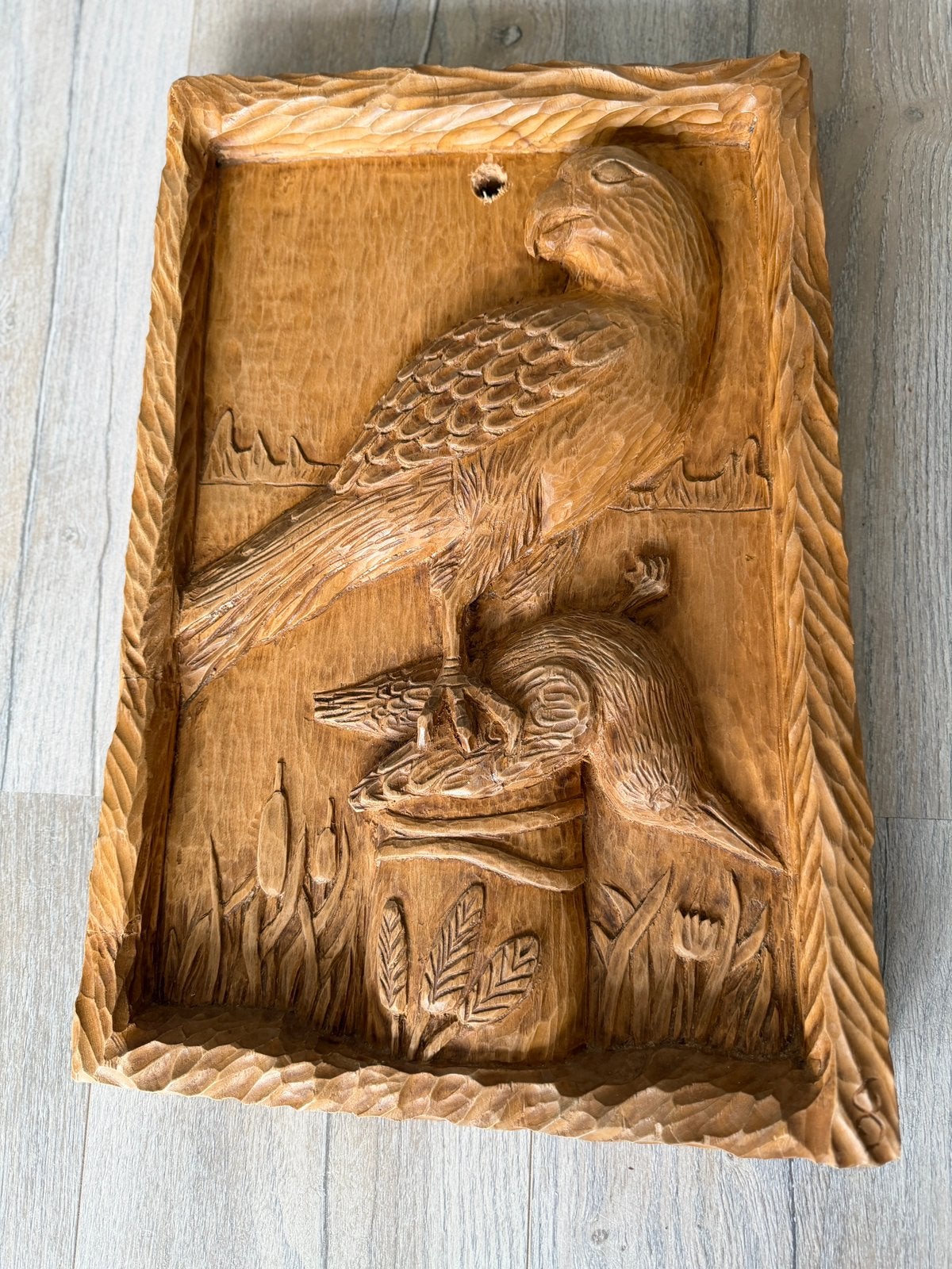 Beeldhouwwerk adelaar, Ophalen of Verzenden, Hout, Houtsnijwerk, Vogel