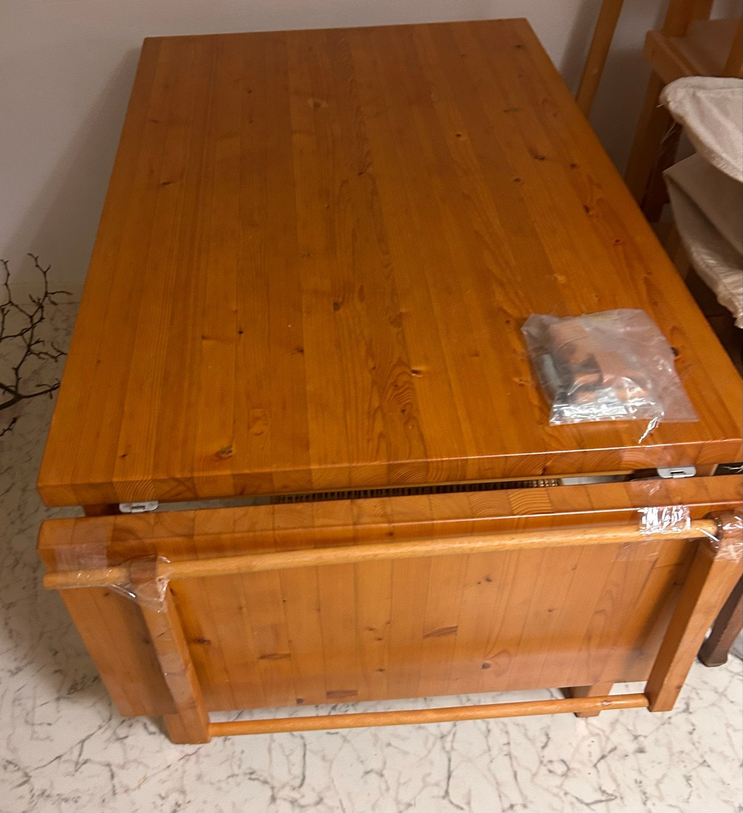 Lundia tafel - Massief grenen eettafel/bureau, Ophalen, Gebruikt, 100 tot 150 cm, .
