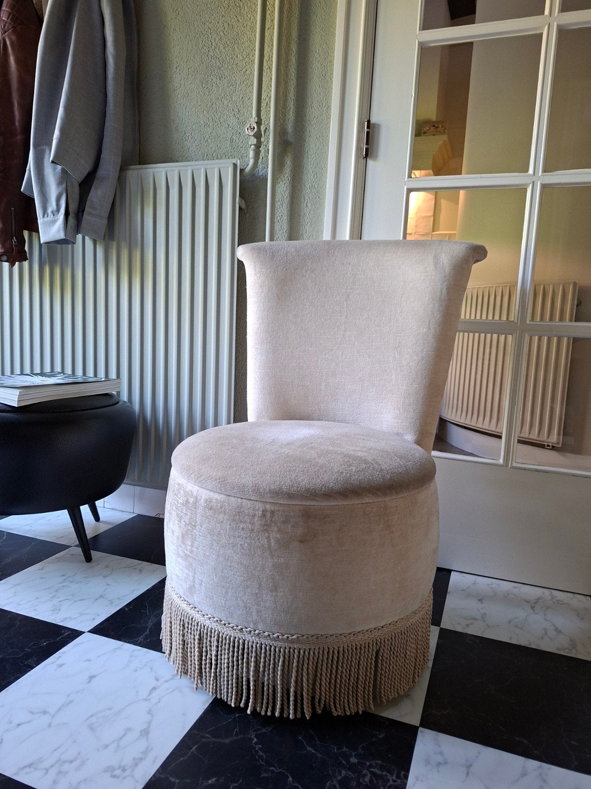 Set van 2 vintage boudoir stoelen met opbergruimte, Ophalen of Verzenden